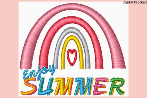 Enjoy Summer: A Bright, Versatile Embroidery Design for Seasonal Goods