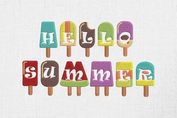 Hello Summer Colorful Ice Cream