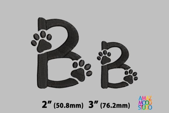 Letter B Paws Monogram