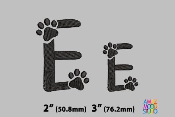 Letter E Paws Monogram