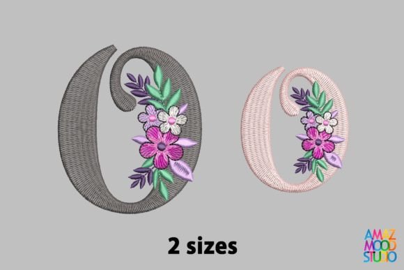 Letter O Floral Monogram