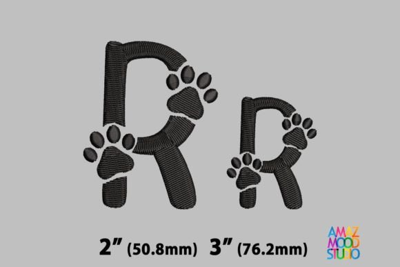 Letter R Paws Monogram