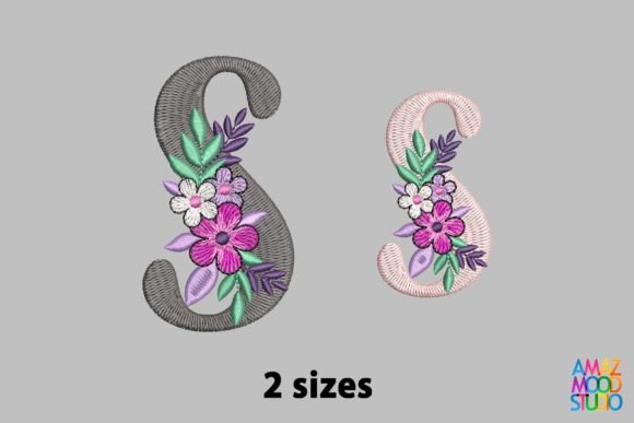 Letter S Floral Monogram