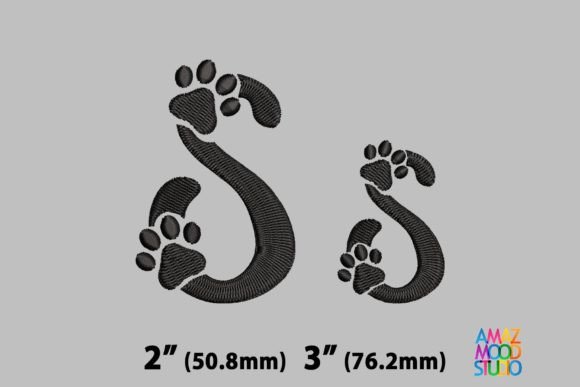Letter S Paws Monogram