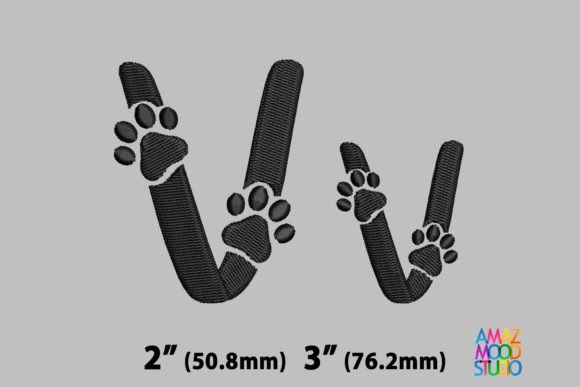 Letter V Paws Monogram