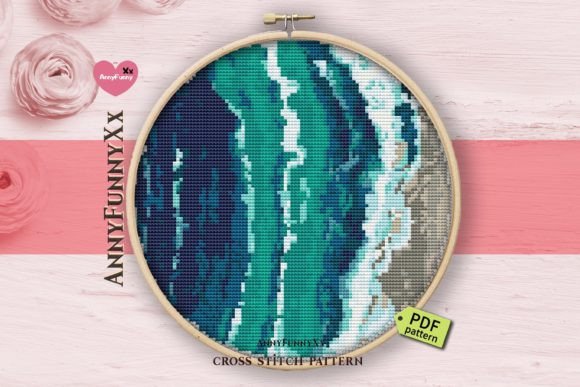 Ocean Cross Stitch Pattern PDF