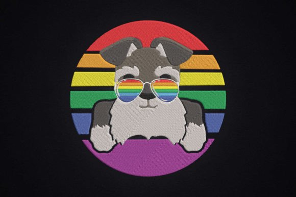 Schnauzer LGBT Pride Rainbow Sunglasses