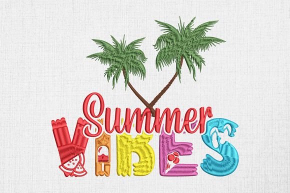 Summer Vibes Palm Trees Hello Summer